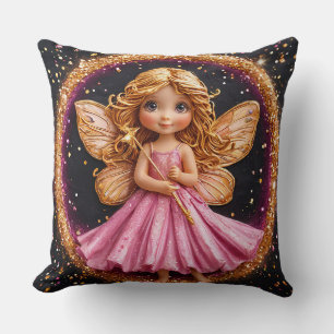 Funkelnde Feen-Dekoration Magische Fantasy Glitter Kissen