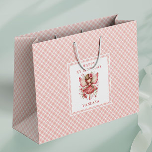 Funkelnde Feen-Girl-Blush-Blumen-Geburtstagsgesche Große Geschenktüte