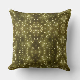 Funkelnde goldene Lichter Wurfkissen Kissen