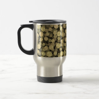 Funkelnde goldene Tupfen Reisebecher