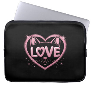 Funkelnde Katzenliebe Laptopschutzhülle