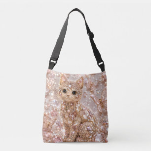 Funkelnde Kristall Süße Katze Ästhetik-Tasche Tragetaschen Mit Langen Trägern
