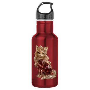 Funkelnde Kristall Süße Katze Luxus  Edelstahlflasche