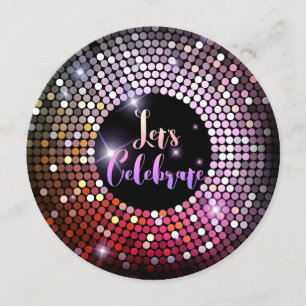 Funkelnde Lichter Chic Feminine Nachtparty Einladung