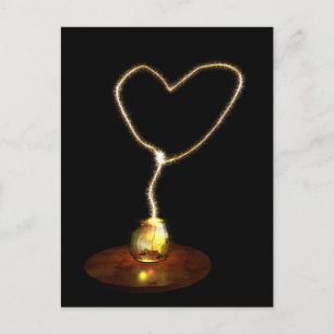 funkelnde Liebe Postkarte