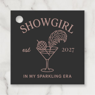 Funkelnde Martini Glam Showgirl Ära Junggesellinne Geschenkanhänger