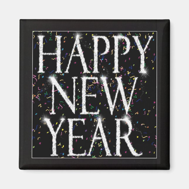 funkelnde neue Jahre Magnet (Vorne)