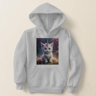 "Funkelnde Pfoten: Das bezaubernde Einhorn Kätzche Hoodie