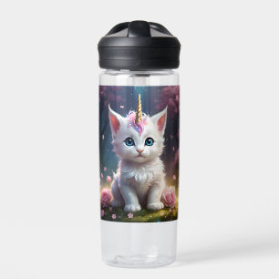 "Funkelnde Pfoten: Das bezaubernde Einhorn Kätzche Trinkflasche