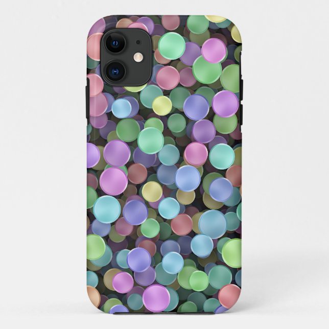 Funkelnde Regenbogen-Tupfen Case-Mate iPhone Hülle (Rückseite)