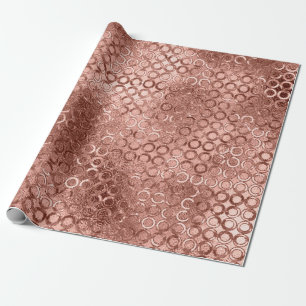 Funkelnde Roségoldkreise Rosa Luxus Funkeln Geschenkpapier