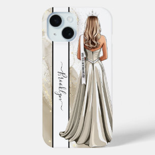 Funkelnde Sand-Pageant-Porträt-Blondine Case-Mate iPhone Hülle