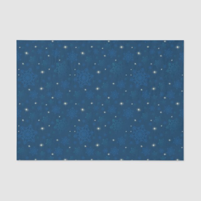 Funkelnde Schneeflocken u. Starlight Seidenpapier (Vorderseite)