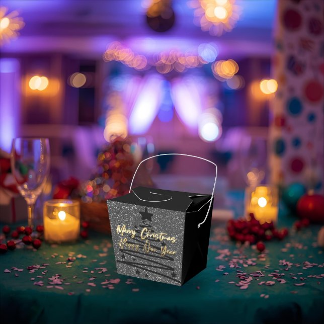 Funkelnde schwarze Geschenkbox Geschenkschachtel (Von Creator hochgeladen)