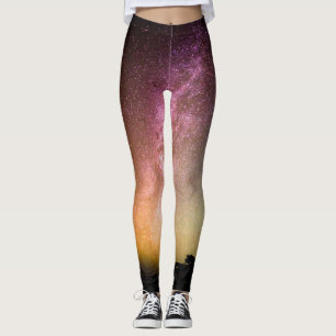 Funkelnde Sterne Regenbogen-Galaxie Leggings