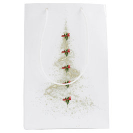 Funkelnde Weihnachtsbaum-Geschenktüte Mittlere Geschenktüte