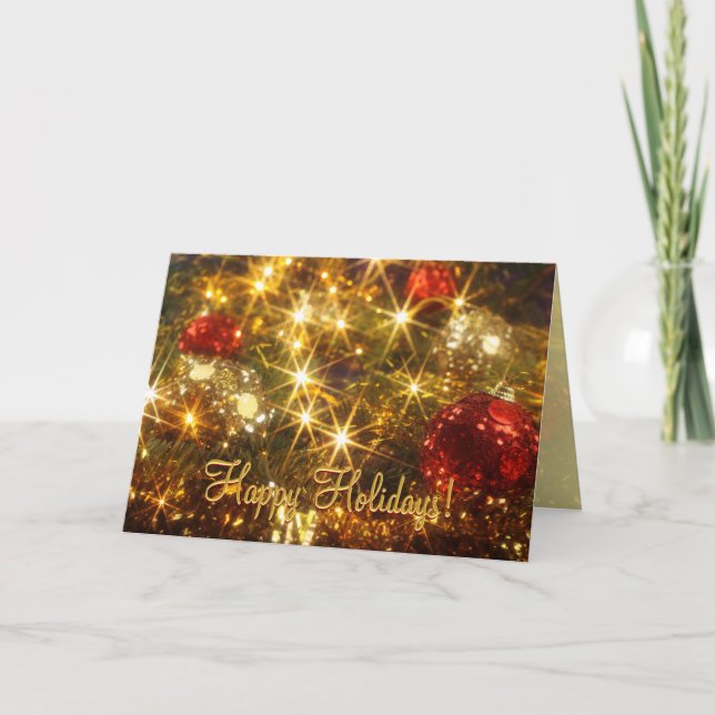 Funkelnde Weihnachtsgruß-Karte Feiertagskarte (Vorderseite)