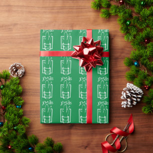Funkelnde Weihnachtsschüsse Geschenkpapier