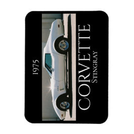 Funkelnde weiße '75 Corvette Magnet