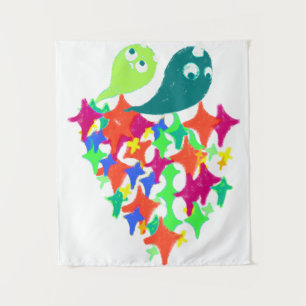 Funkelnde Yeti-Monster Wandteppich