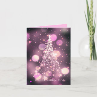 Funkelnder Bokeh Frohe Weihnachtsbaum Feiertagskarte