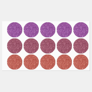 Funkelnder Glitterdruck Etiketten