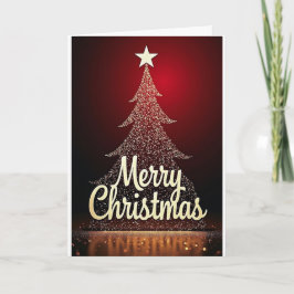 Funkelnder Lichterbaum – Weihnachtskarte Karte