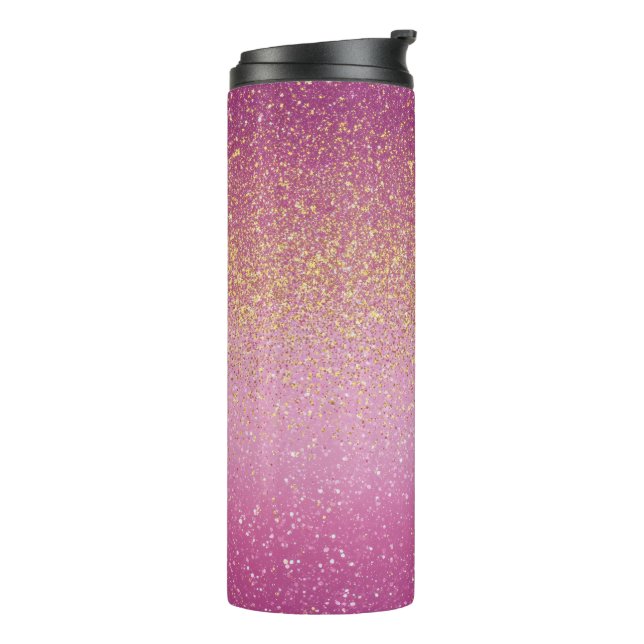 Funkelnder Ombre-Muster  Thermosbecher (Nach links gedreht)