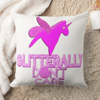 Funkelndes Einhorn Glitter Pegasus ist egal Kissen