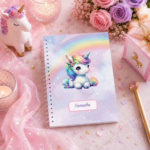 Funkelndes Einhorn Pastellfarben Mädchen Geburtsta Notizblock