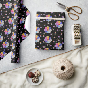Funkelndes florales Juwelenmuster Geschenkpapier