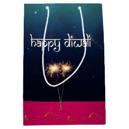 Funkelndes glückliches Diwali - mittlere Geschenktüte