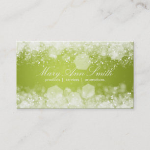 Funkelndes NachtLimones grünes berufliches Visitenkarte