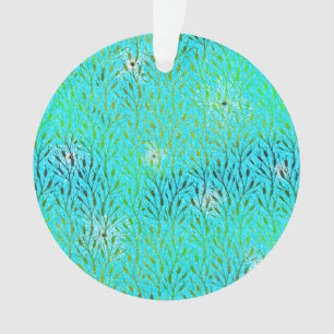 Funkelndes Party-Muster mit Feuerwerk in Aquamarin Ornament