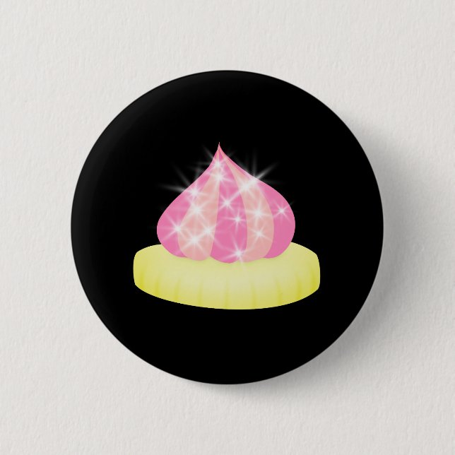 funkelndes rosa-gefärbtes Spiel Button (Vorderseite)