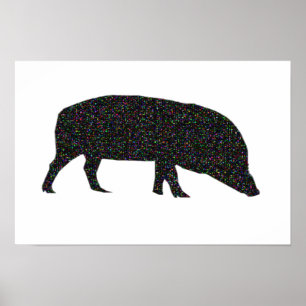 Funkelndes Schwein Poster