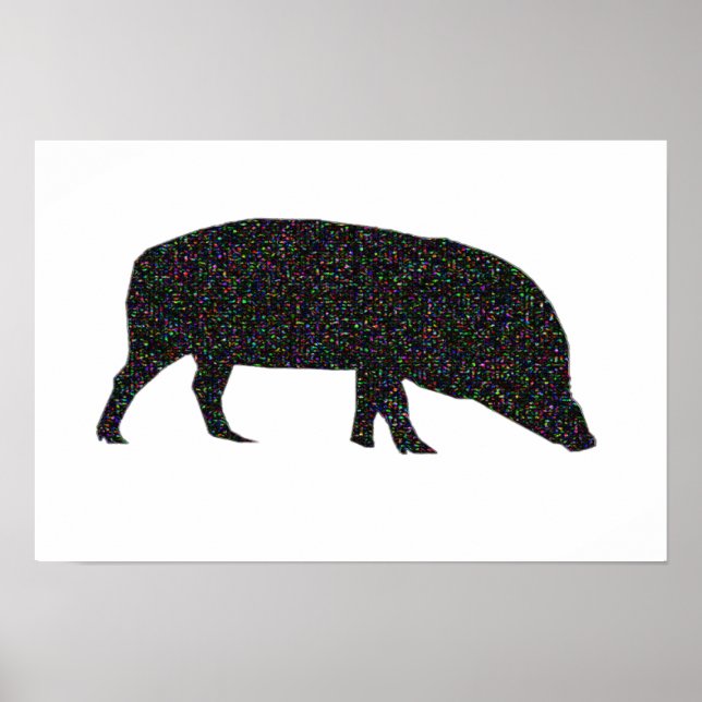 Funkelndes Schwein Poster (Vorne)