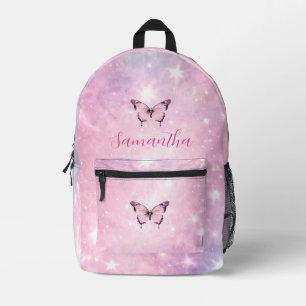 Funkelrosa Schmetterlingsträume Bedruckter Rucksack