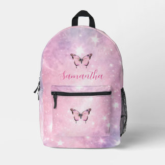 Funkelrosa Schmetterlingsträume Bedruckter Rucksack