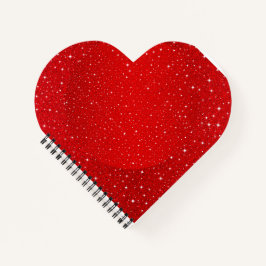 Funkelroter Glitzer Abstrakt Notizbuch