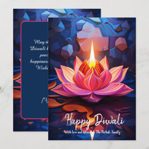 Funken der Gnade Diwali-Karte Einladung
