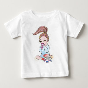 Funken Mädchen Kaffee Bücher Baby T-shirt