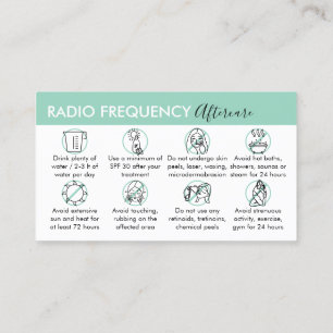 Funkfrequenzhaut strafft Nachsorge grün Visitenkarte