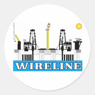 Funkleitung, Offshore, Ölfeld-Aufkleber Runder Aufkleber