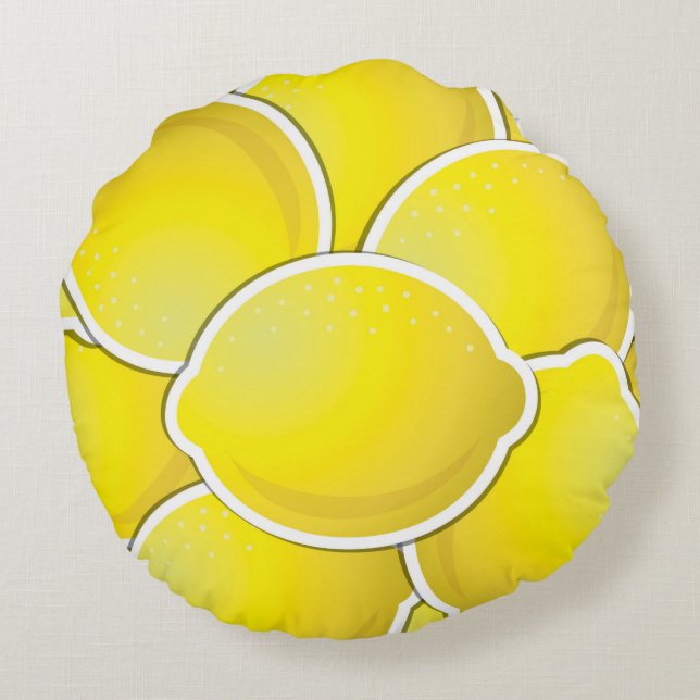 Funklemon Rundes Kissen (Rückseite)