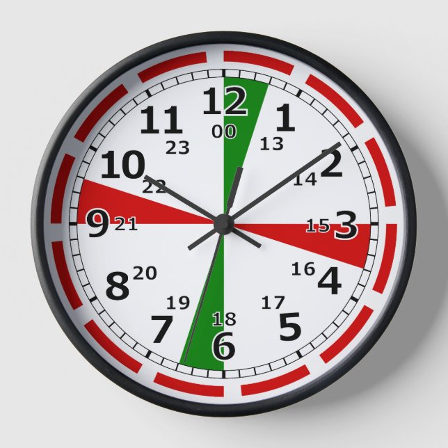 Funkraum-Wanduhr Uhr (Vorderseite)