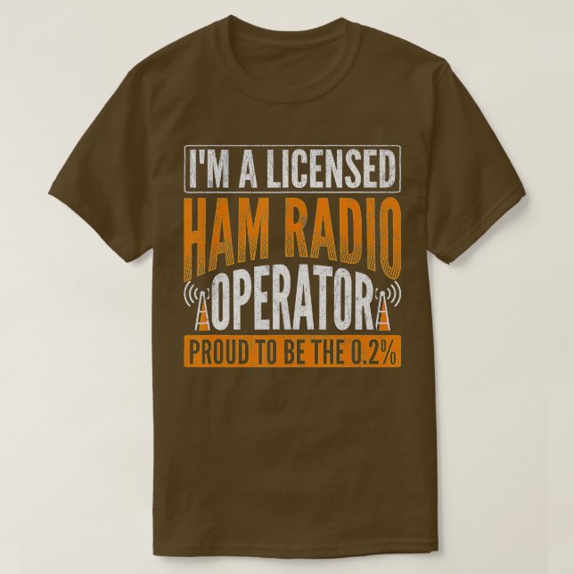 Funksender Ham Radio T-Shirt (Design vorne)