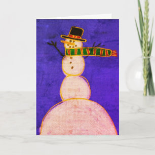 Funktiger Schneemann abstrakte Kunst Karte