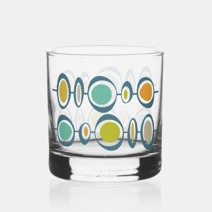 Funktionale abstrakte Kreise Grün Blau Mitte des J Whiskyglas