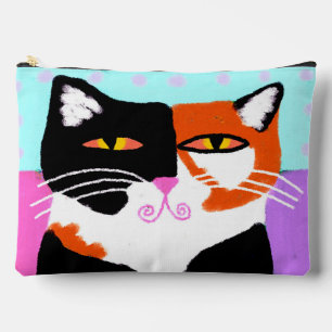 Funktionale abstrakte Kunst Dreifarbenkatze  Zubehörtasche